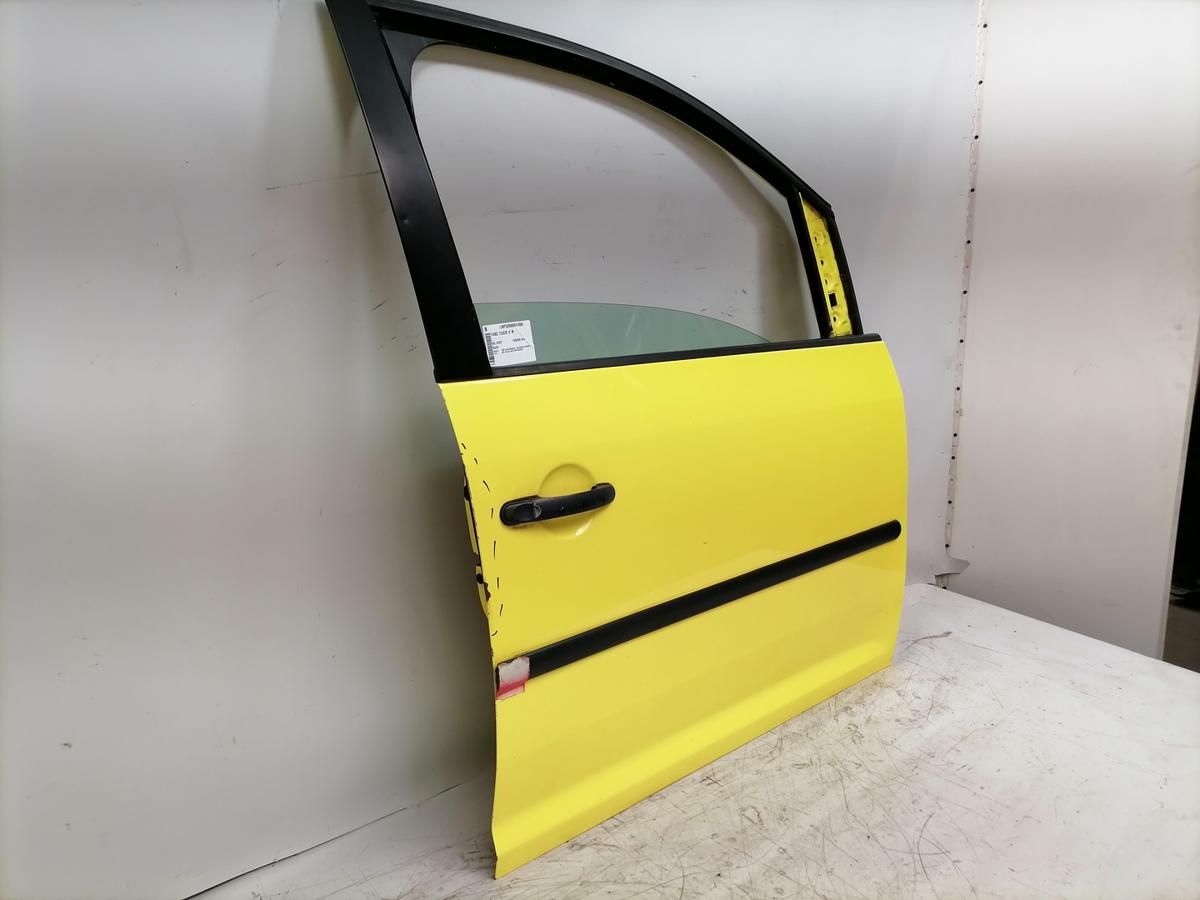 VW Caddy 2K original T&uuml;r vorn links Gelb Rohbau Bj.2007